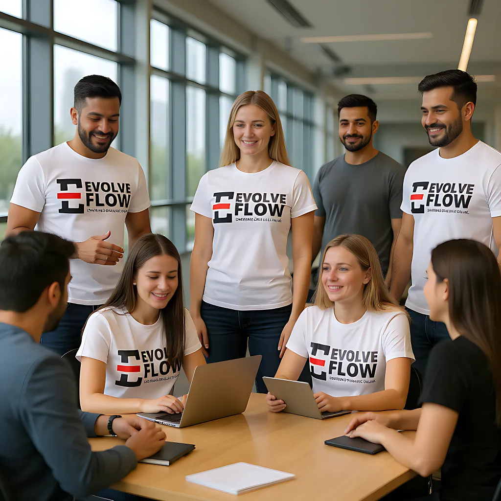 EvolveFlowAI team collaborating