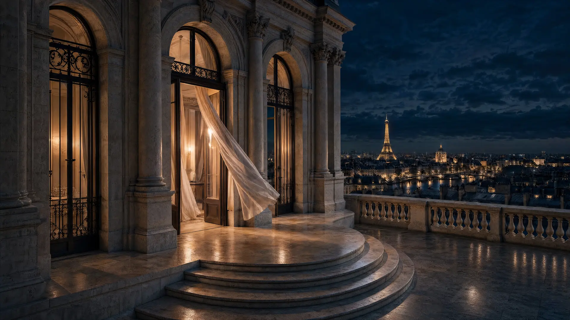 Paris setting developed for the 7 Perfumes film